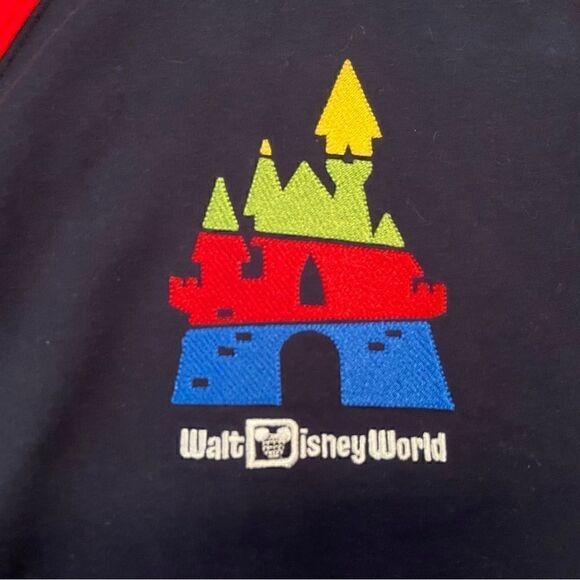 Walt Disney World Parks Merchandise 2020 embroidered castle navy kids hoodie - Picture 2 of 5